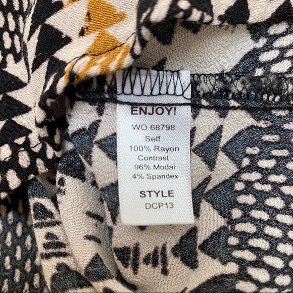 Michael Stars Rib Sleeve Panel Button Blouse, Sz S - Picture 6 of 16